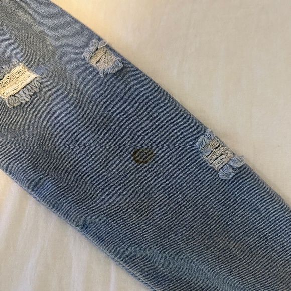 Distressed Oversized Denim Jacket - Picture 2 of 3